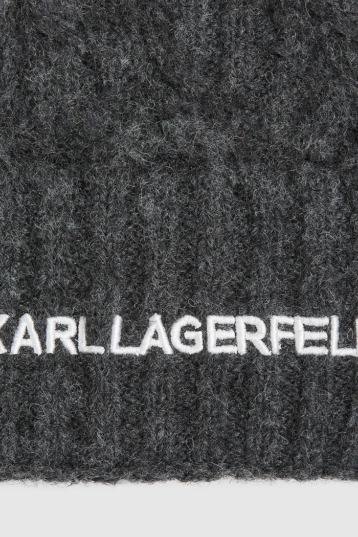 Accesorii Karl Lagerfeld căciulă K/ESSENTIAL A4W33012 gri