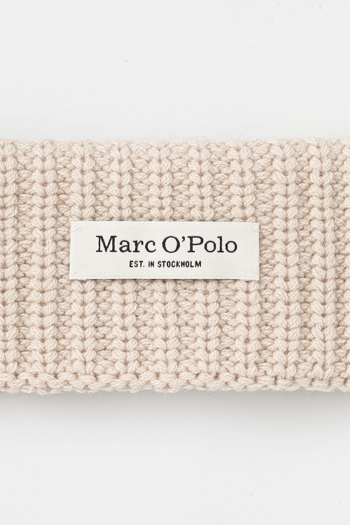 Vlnená čelenka Marc O'Polo 5000008844 béžová AW25