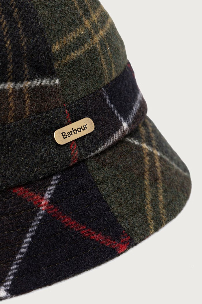 Barbour Kapelusz damski z dodatkiem wełny LHA0478 turkusowy AW25