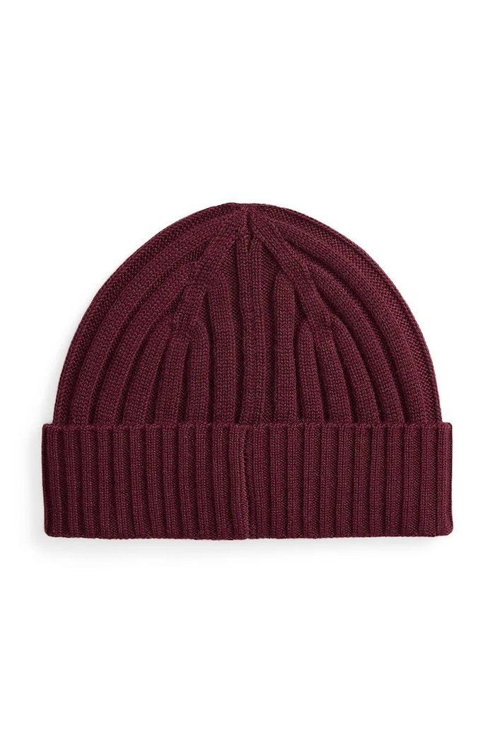 Čiapka s prímesou vlny Lauren Ralph Lauren 454P04462 burgundské AW25
