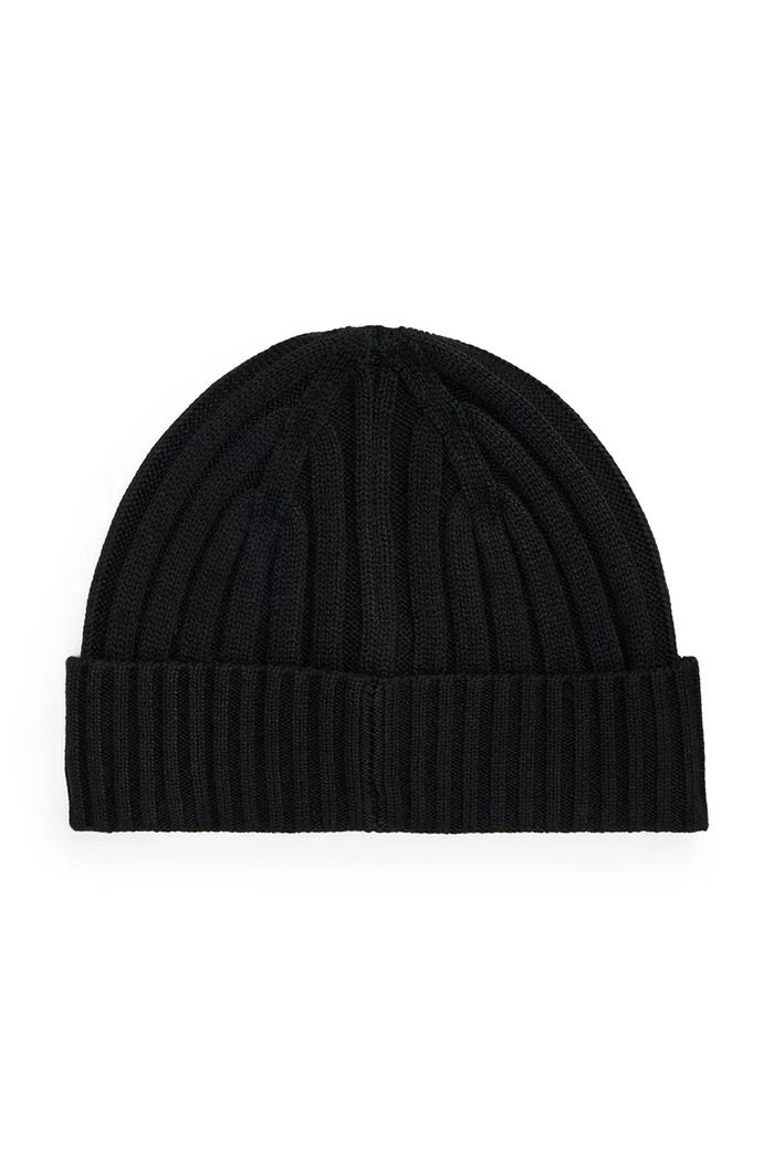 Čiapka s prímesou vlny Lauren Ralph Lauren 454P04462 čierna AW25