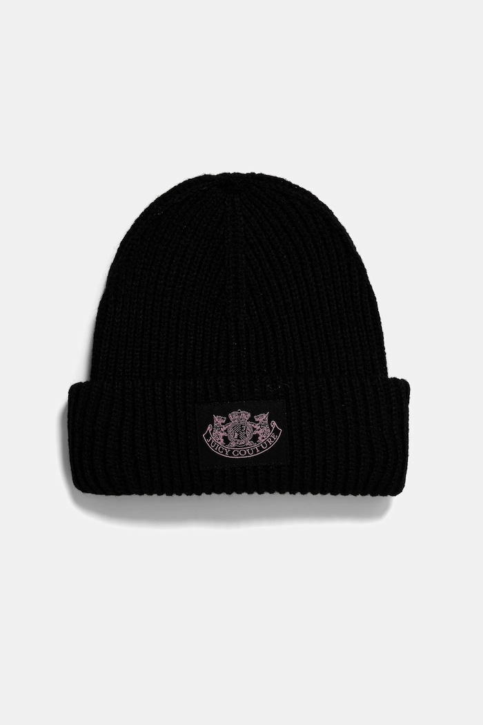 Juicy Couture pălărie și eșarfă din lână JCAWH225715 negru AW25