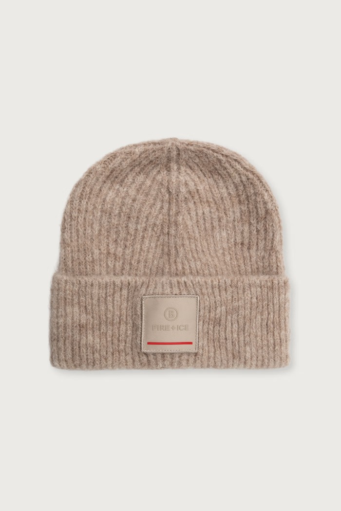 BOGNER Fire+Ice Czapka beanie damska z wełną TUANA beżowy 94569302