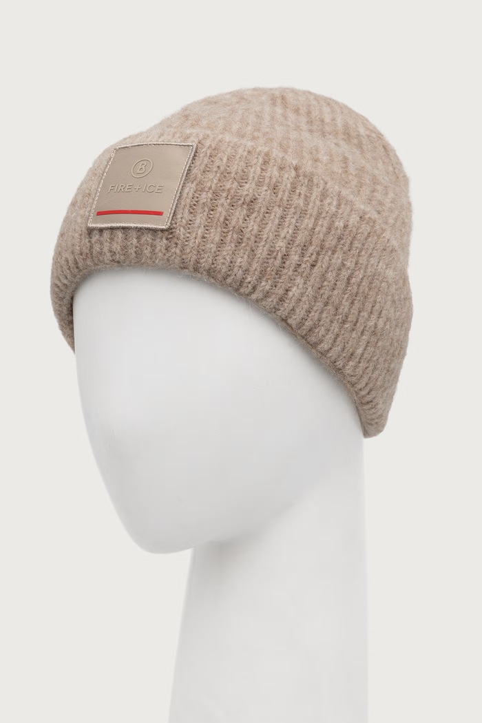 BOGNER Fire+Ice Czapka beanie damska z wełną TUANA 94569302 beżowy AW25