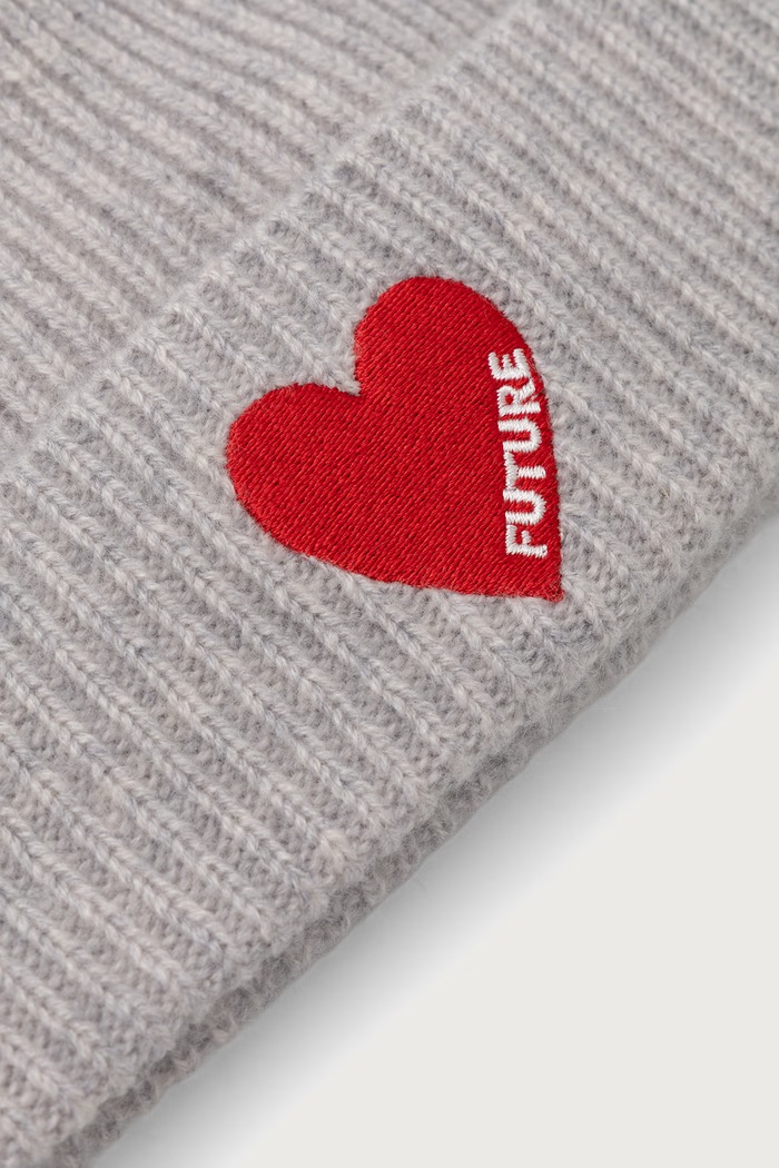 From Future Czapka beanie damska kaszmirowa ABO01087 szary AW25