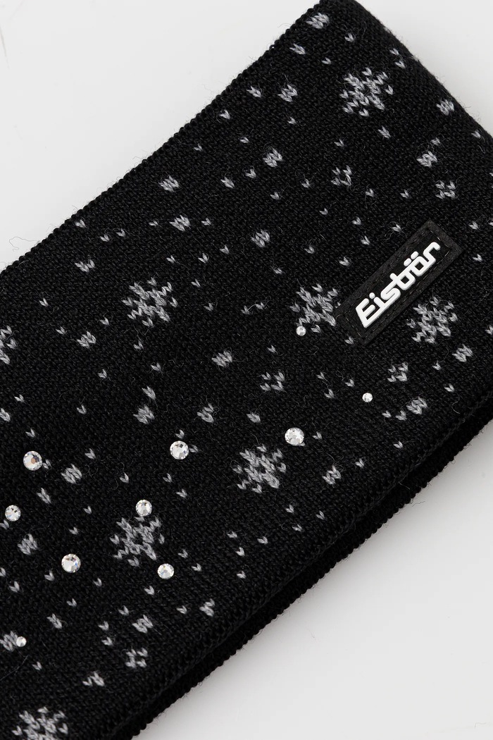 Eisbar Opaska z dodatkiem wełny Rana Crystal STB E36095 czarny AW25