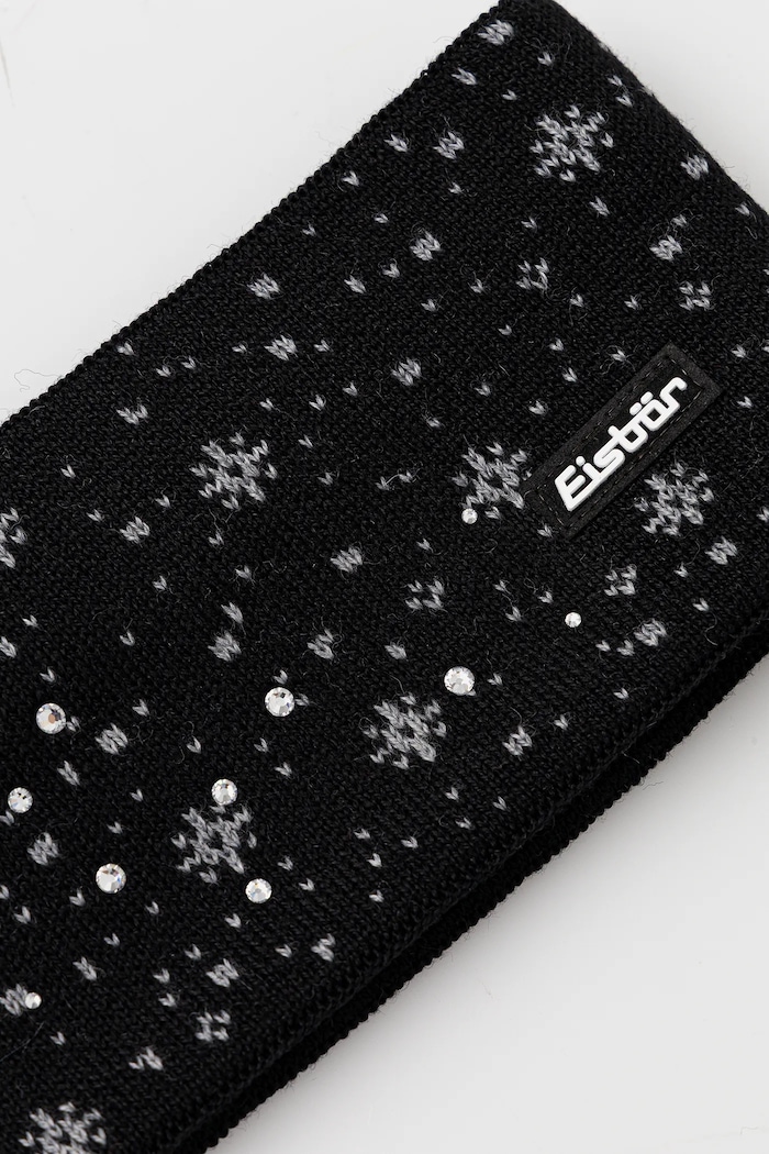 Eisbar Opaska z dodatkiem wełny Rana Crystal STB E36095 czarny AW25