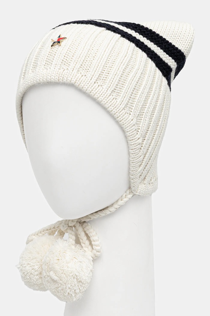 Doplnky Čiapka s prímesou vlny Tommy Jeans AW0AW18311 béžová