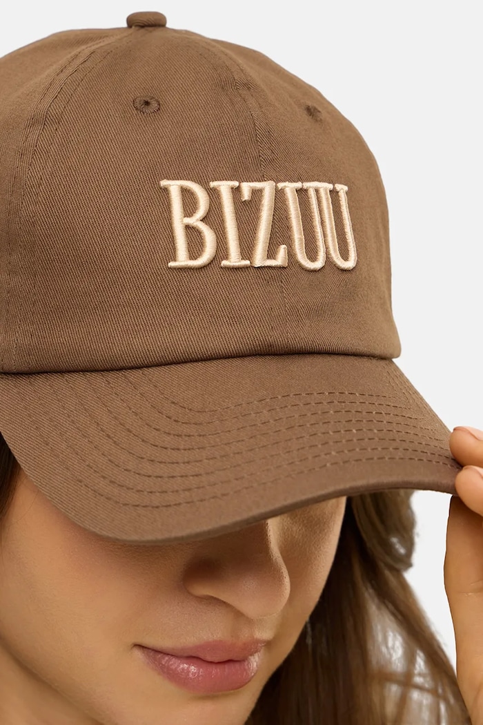 Bizuu czapka z daszkiem bawełniana ZANE ZANE.BRAZOWY