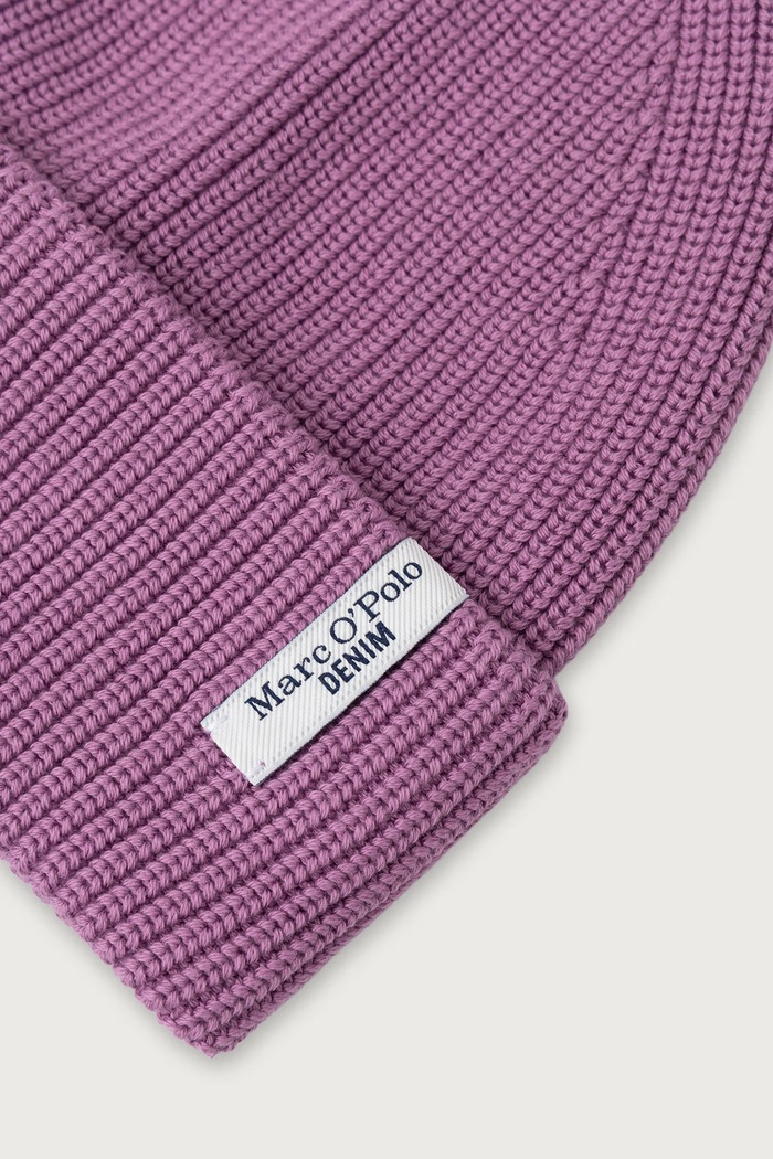 Akcesoria Marc O'Polo Czapka beanie damska bawełniana 5000007169 fioletowy