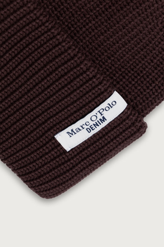 Akcesoria Marc O'Polo Czapka beanie damska bawełniana 5000007169 brązowy