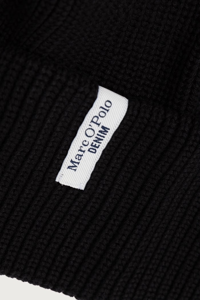 Akcesoria Marc O'Polo Czapka beanie damska bawełniana 5000007169 czarny
