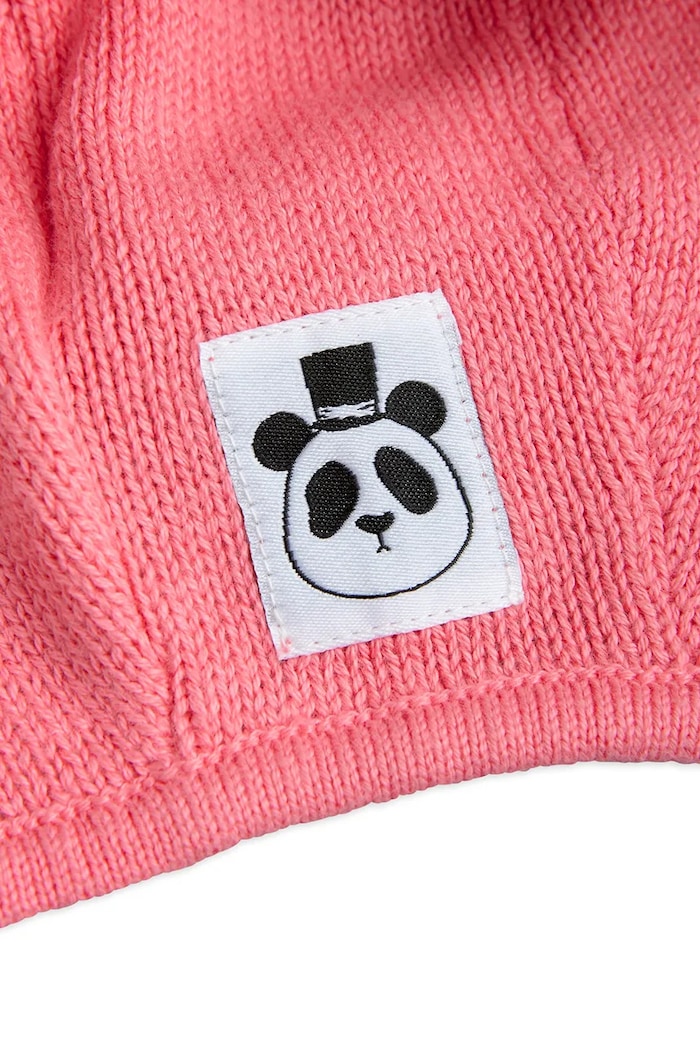 Παιδικός βαμβακερός σκούφος Mini Rodini Fine knit ροζ 2566510028