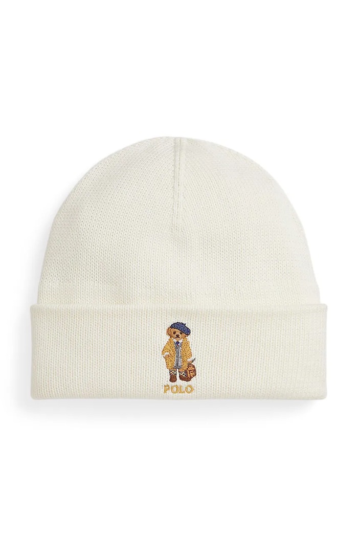 Polo Ralph Lauren czapka bawełniana dziecięca bawełna beżowy 313978909001
