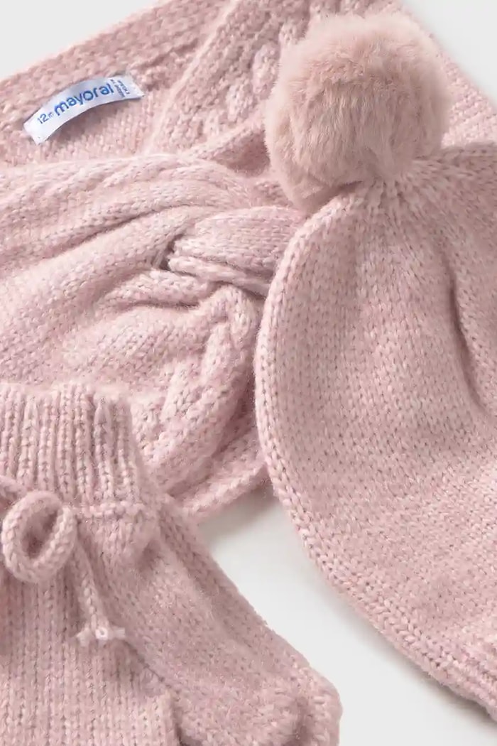 Σετ μωρού Mayoral 10019.4A.Baby.9BYA ροζ AW25