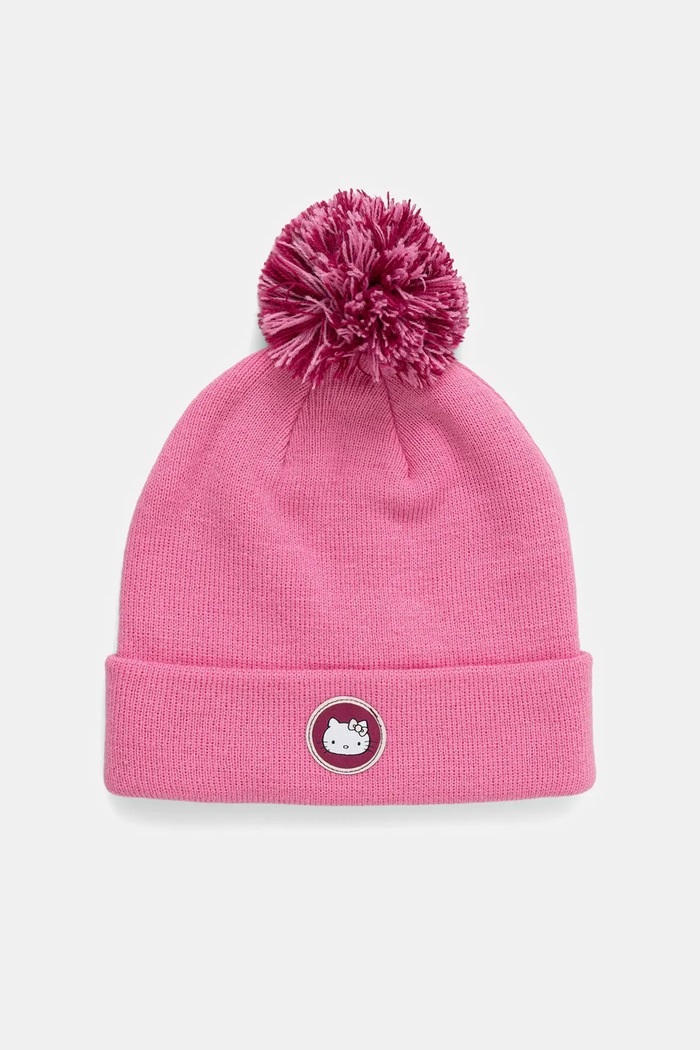 Dětská čepice Puma PUMA x HK&FR Mid Crown Pom Beanie středně silná růžová 026562