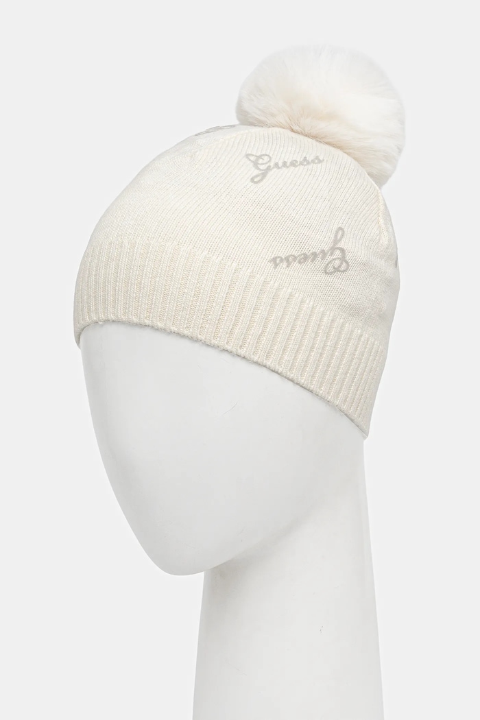 Detská čiapka s prímesou vlny Guess J5BZ34.Z0870.9BYA béžová AW25