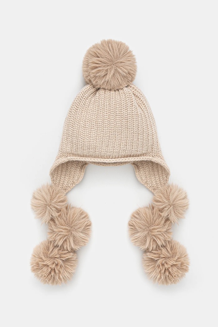Jamiks Dětská čepice s příměsí vlny Jamiks SIRIANA II béžová SIRIANA.II.N.g.JZI129.G