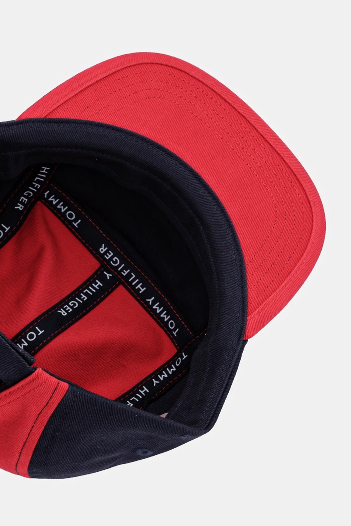 Παιδικό βαμβακερό καπέλο μπέιζμπολ Tommy Hilfiger κόκκινο AU0AU01982.9BYA
