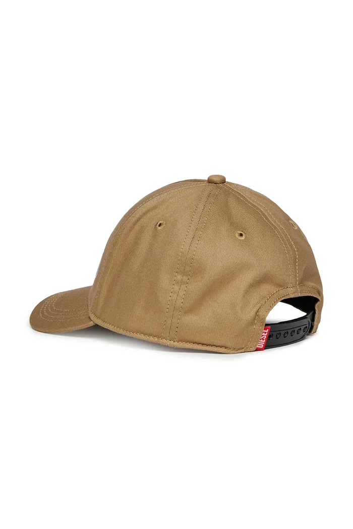 Детска памучна шапка с козирка Diesel FRENDIL HAT J02132 бежов AW25