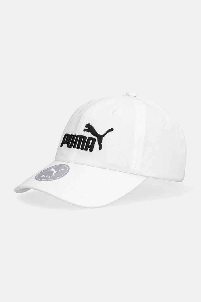 Bavlnená šiltovka Puma ESS NO.1 LOGO BB Cap Jr bavlna biela 026554