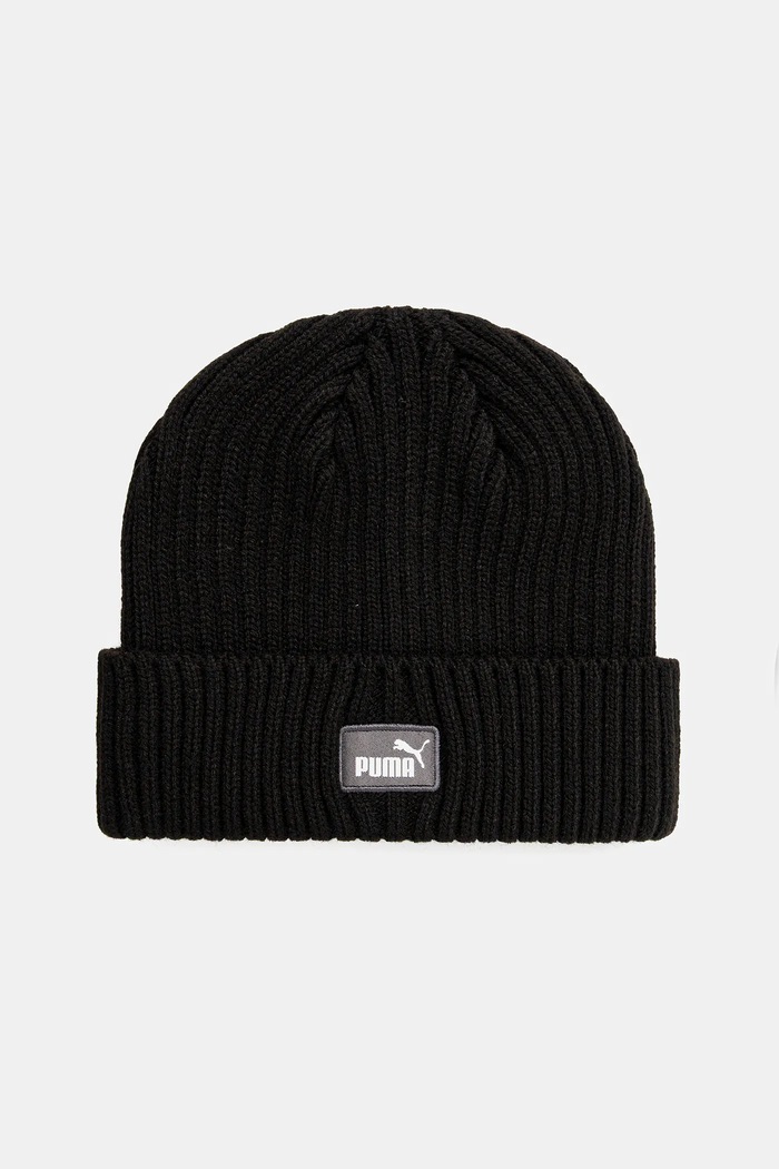 Detská čiapka Puma CLASSIC Low Crown Beanie Jr hrubá čierna 026559