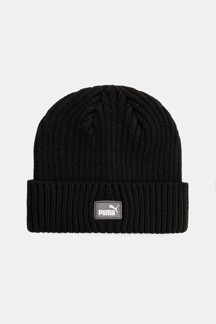 Detská čiapka Puma CLASSIC Low Crown Beanie Jr hrubá čierna 026559