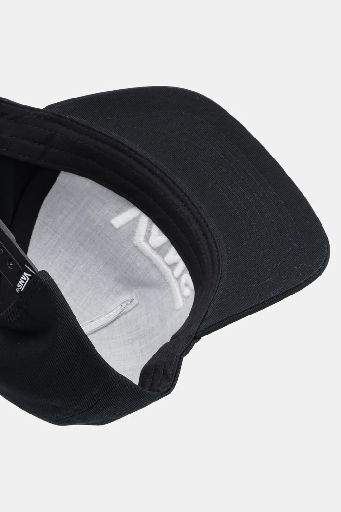 Детска памучна шапка с козирка Vans Drop V Logo Snapback черен VN000Q19BLK1