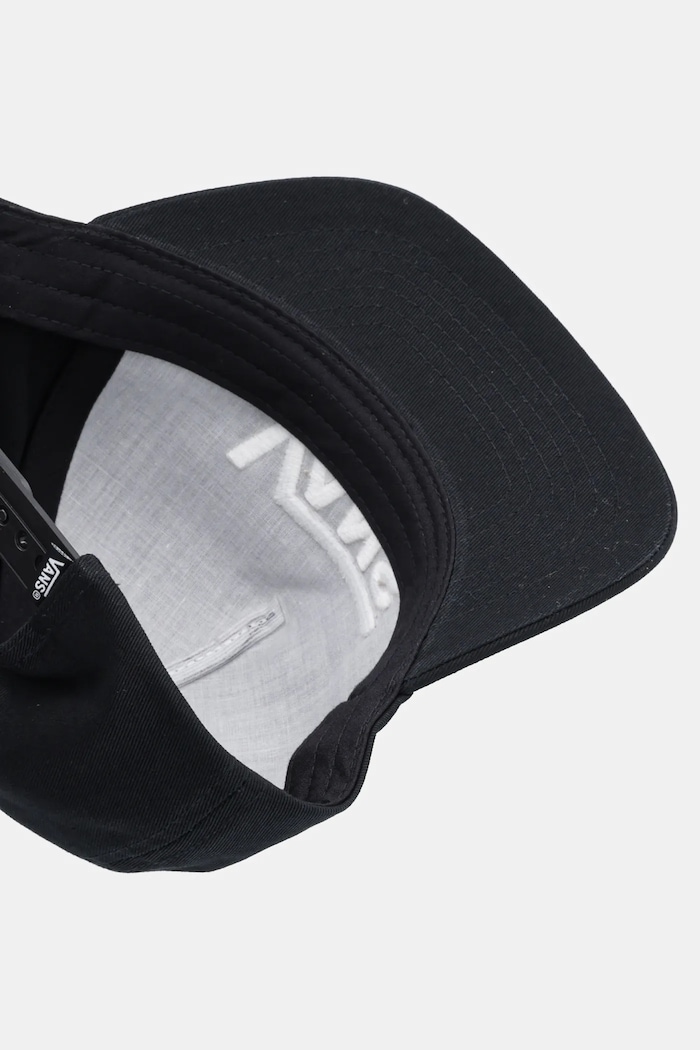 Детска памучна шапка с козирка Vans Drop V Logo Snapback черен VN000Q19BLK1
