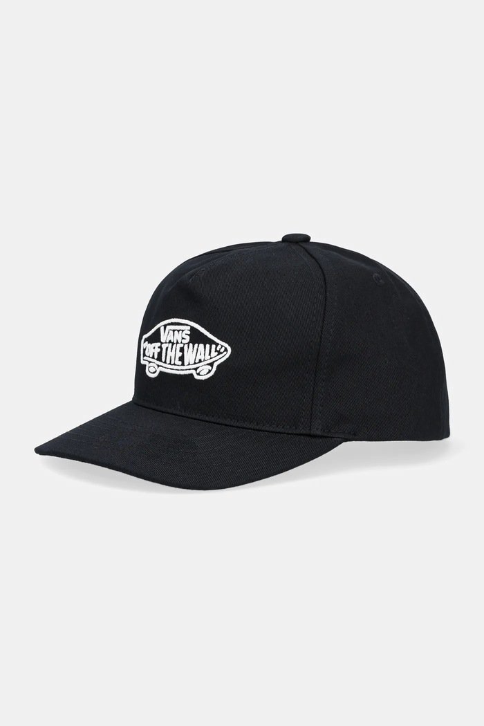 Otroška bombažna bejzbolska kapa Vans Vans Classic Snapback črna VN000Q1ABLK1