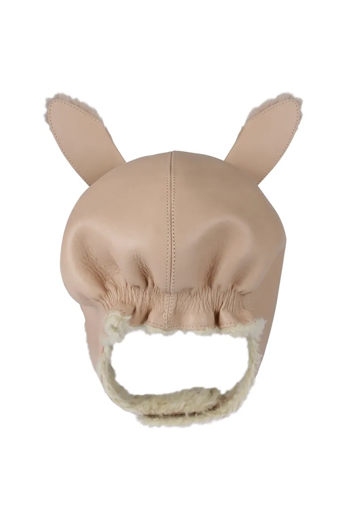 Chlapec Detská kožená čiapka Donsje Kapi Exclusive Hat Fluffy Bunny 6020108 ružová