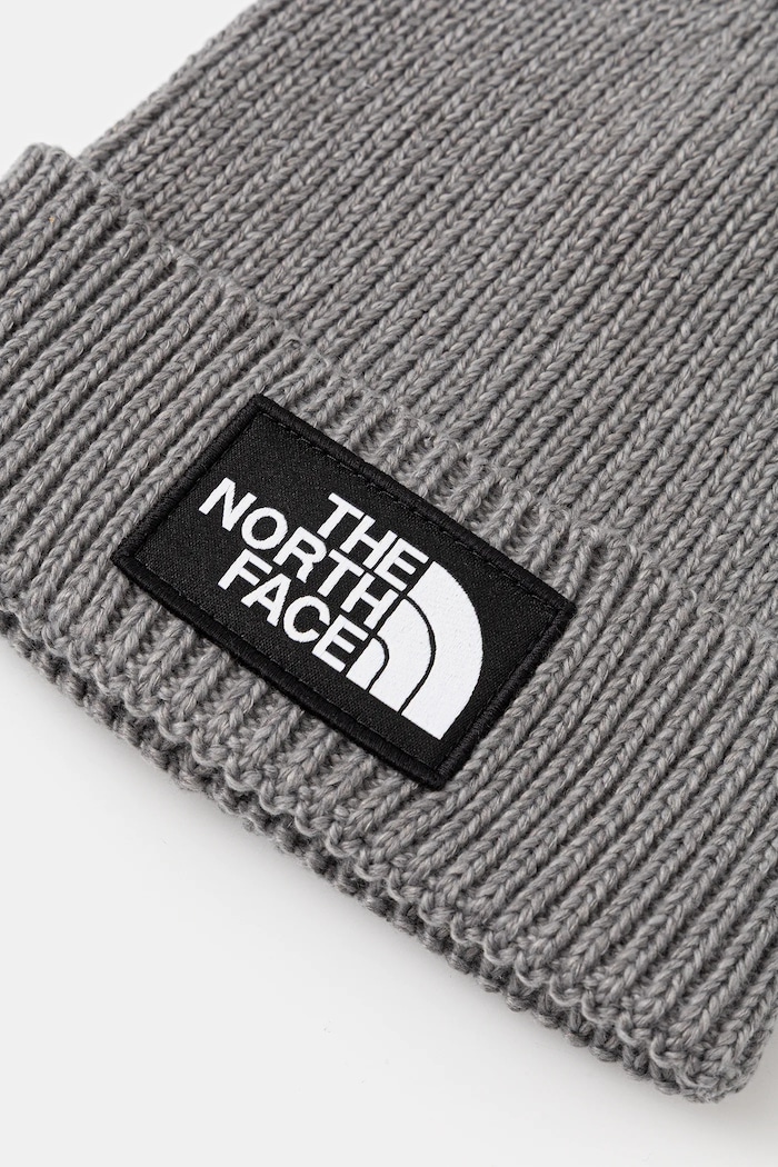 The North Face Căciulă copii KIDS TNF LOGO BOX CUFFED BEANIE NF0A8CGUDYY1 gri AW25