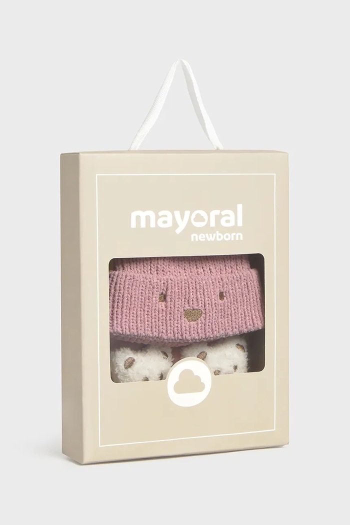 Chlapec Detská čiapka a ponožky Mayoral Newborn 9933.1H.Newborn.9BYA ružová