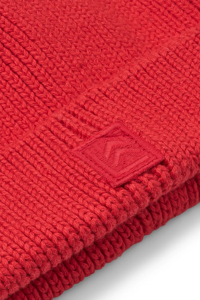 Παιδικός βαμβακερός σκούφος Liewood Ezra Beanie LW20106.9BYA κόκκινο AW25