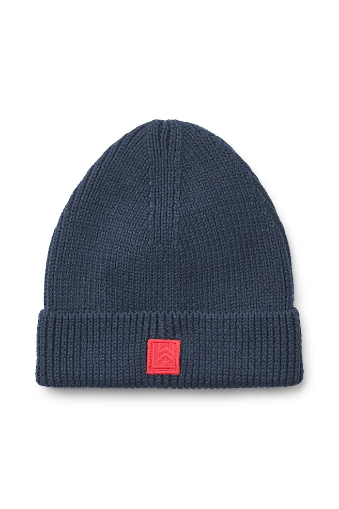 Liewood Παιδικός βαμβακερός σκούφος Liewood Ezra Beanie σκούρο μπλε LW20106.9BYA