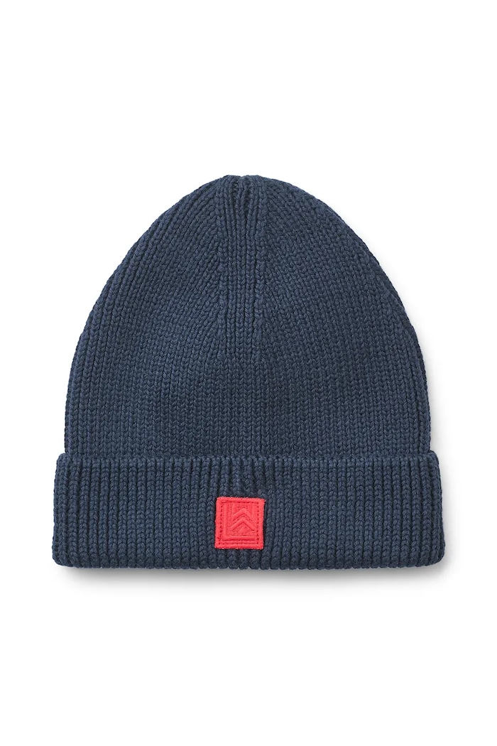 Liewood Παιδικός βαμβακερός σκούφος Liewood Ezra Beanie σκούρο μπλε LW20106.9BYA