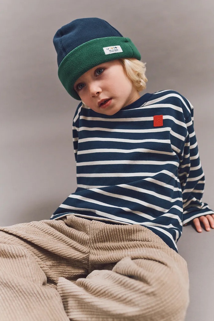 Detská čiapka Liewood Luciano Fleece Beanie tmavomodrá LW20109.9BYA