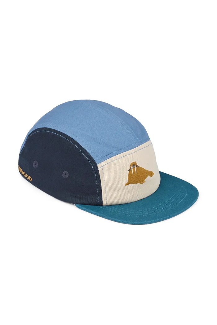 Liewood czapka z daszkiem bawełniana dziecięca Rory Printed Cap niebieski LW20388.9BYA