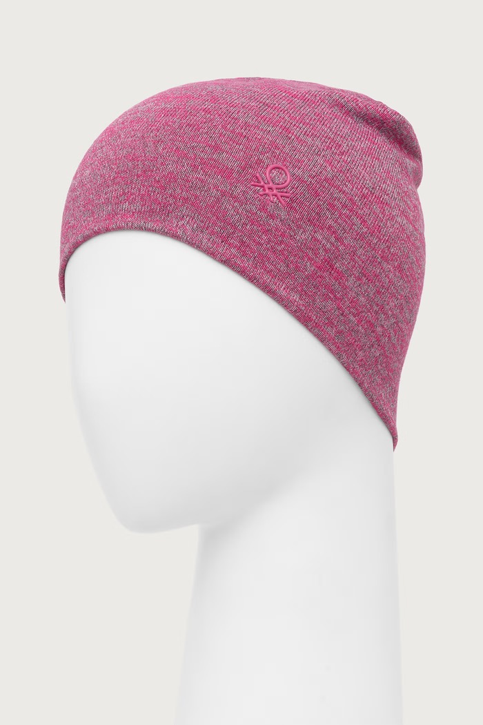 Chłopiec United Colors of Benetton Czapka dziecięca z wiskozy 65JVCA02P.G.seasonal różowy