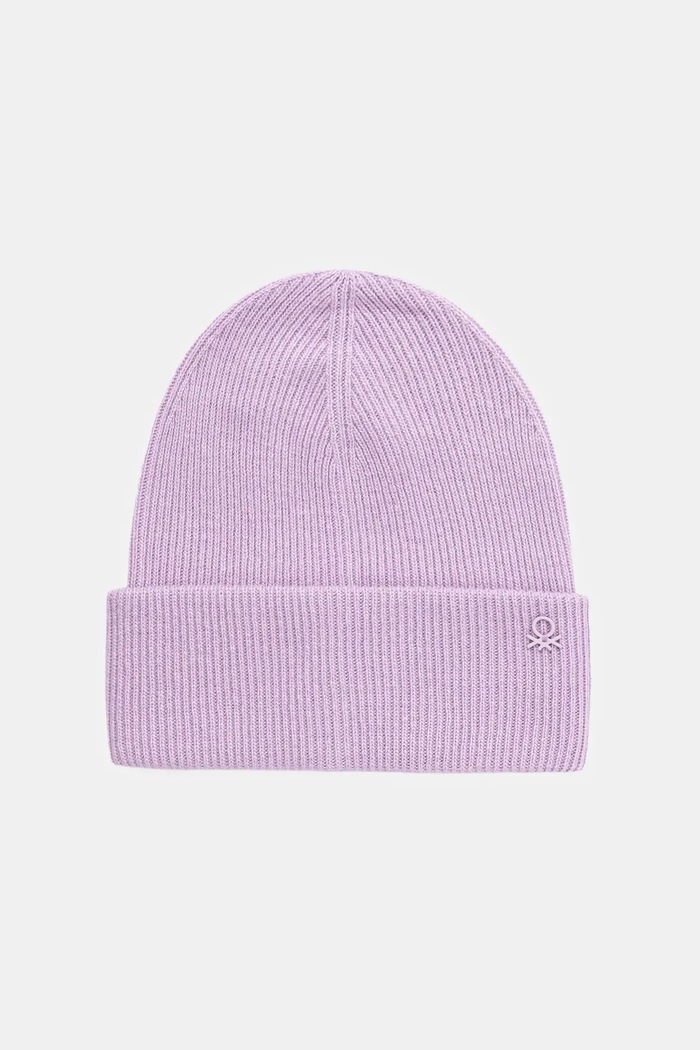 United Colors of Benetton Czapka z wełną dziecięca fioletowy 126WCA00X.G.seasonal