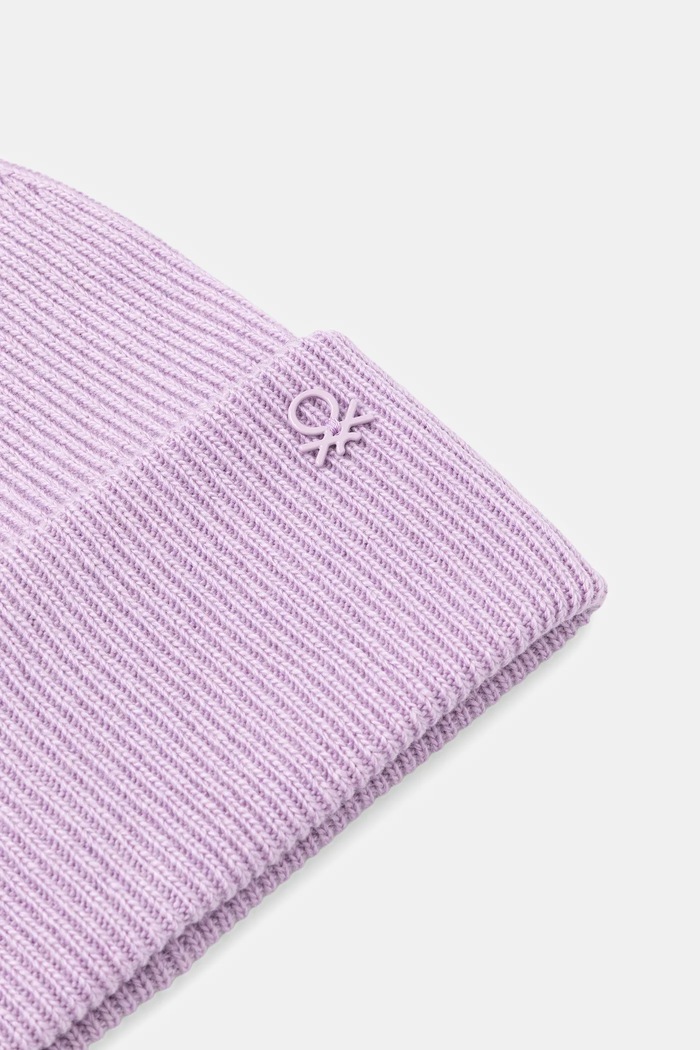 United Colors of Benetton Czapka z wełną dziecięca 126WCA00X.G.seasonal fioletowy AW25