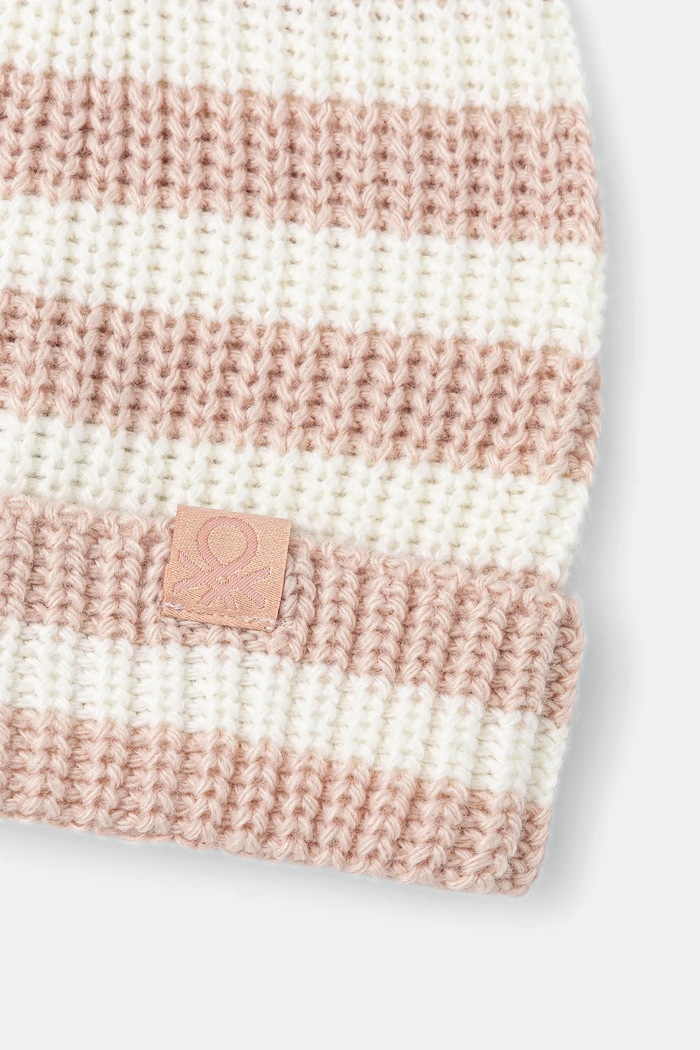 Detská čiapka United Colors of Benetton 1370HA00C.P.seasonal béžová AW25