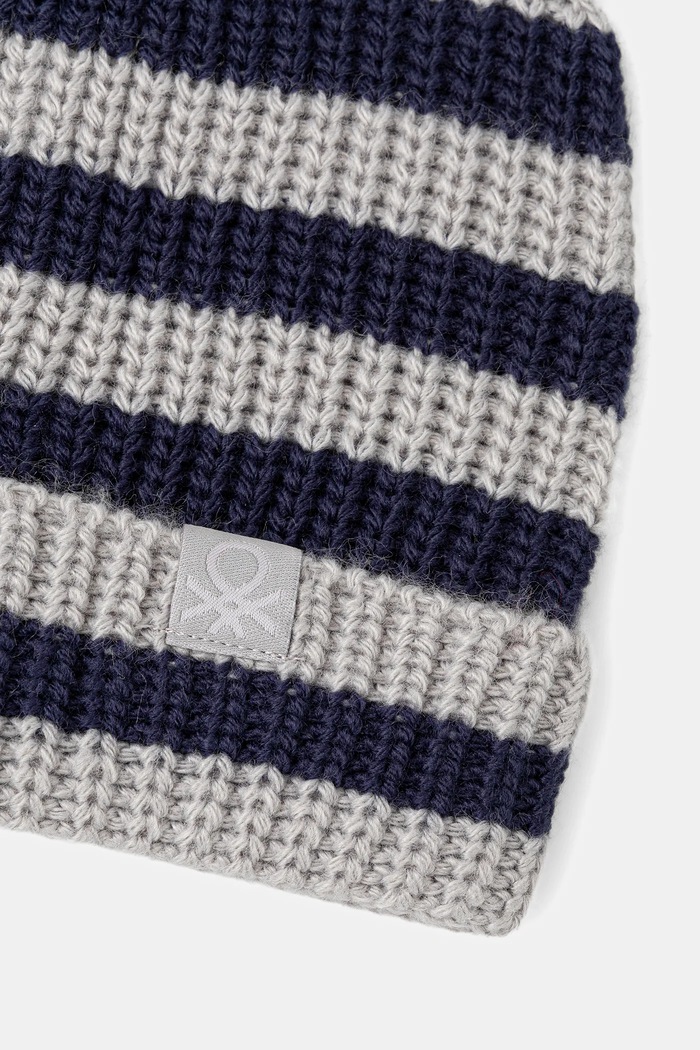 Detská čiapka United Colors of Benetton 1370HA00C.P.seasonal sivá AW25