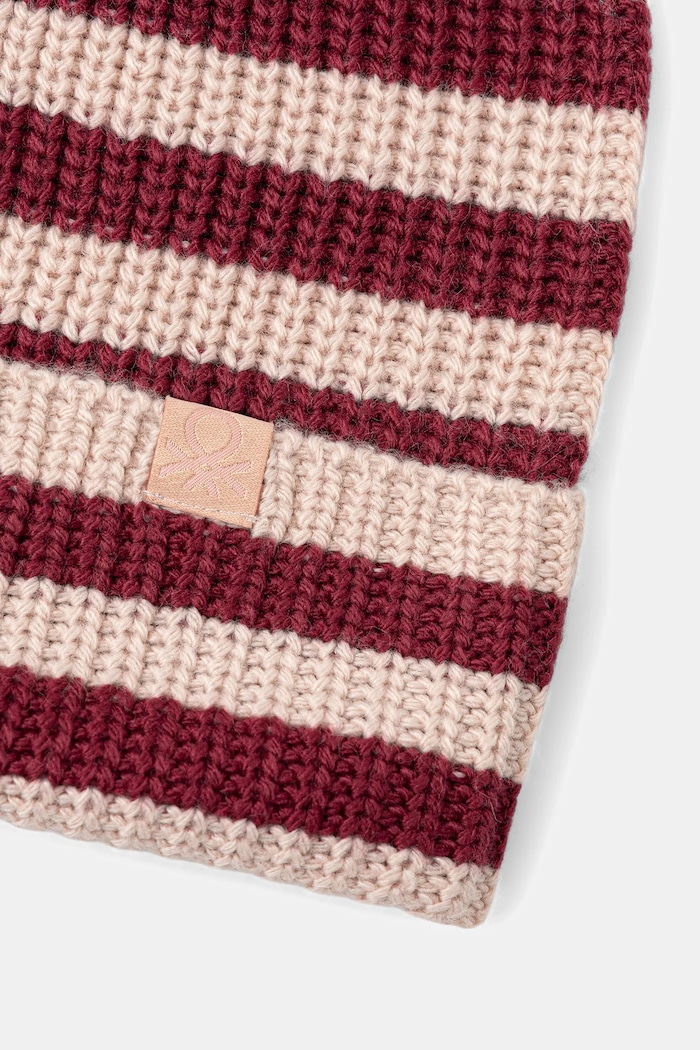 United Colors of Benetton czapka dziecięca 1370QA015.G.seasonal bordowy AW25