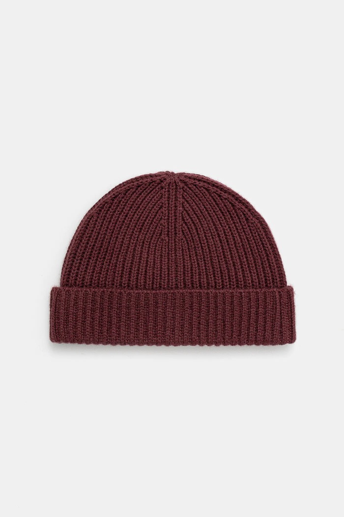 Vlnená čiapka BOSS BECKHAM X BOSS vlna burgundské 50552850