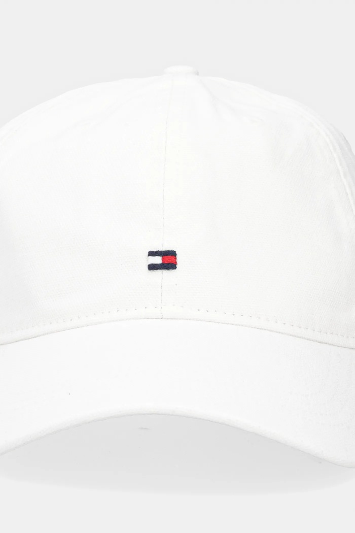 Tommy Hilfiger berretto da baseball in cotone AM0AM13426 bianco AW25