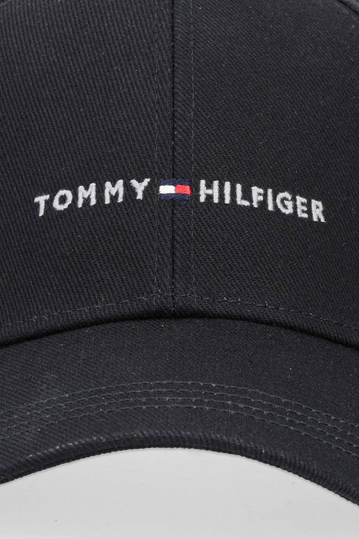 Tommy Hilfiger Berretto da baseball in cotone AM0AM13431 nero AW25