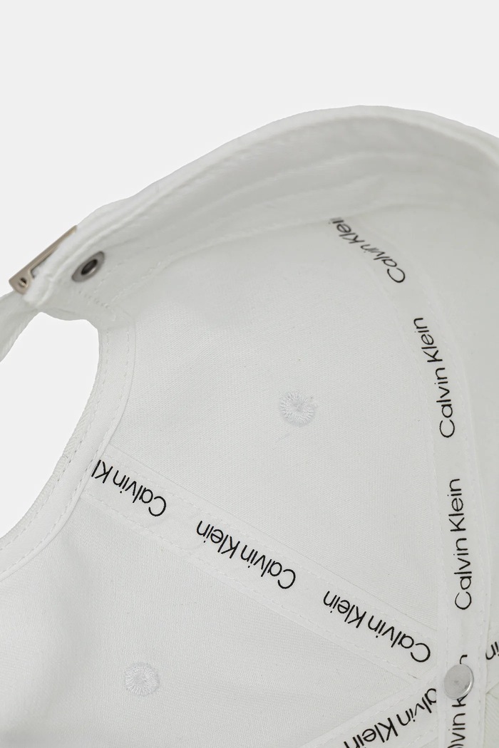 Calvin Klein baseballová čepice pánská bavlněná bílá LV04D5003G
