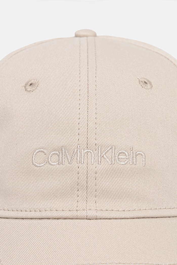 Calvin Klein Καπέλο μπέιζμπολ ανδρικό βαμβακερό LV04D5003G μπεζ SS26