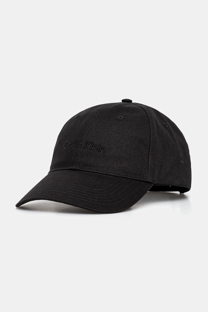 Calvin Klein Czapka bejsbolówka męska bawełniana czarny LV04D5003G